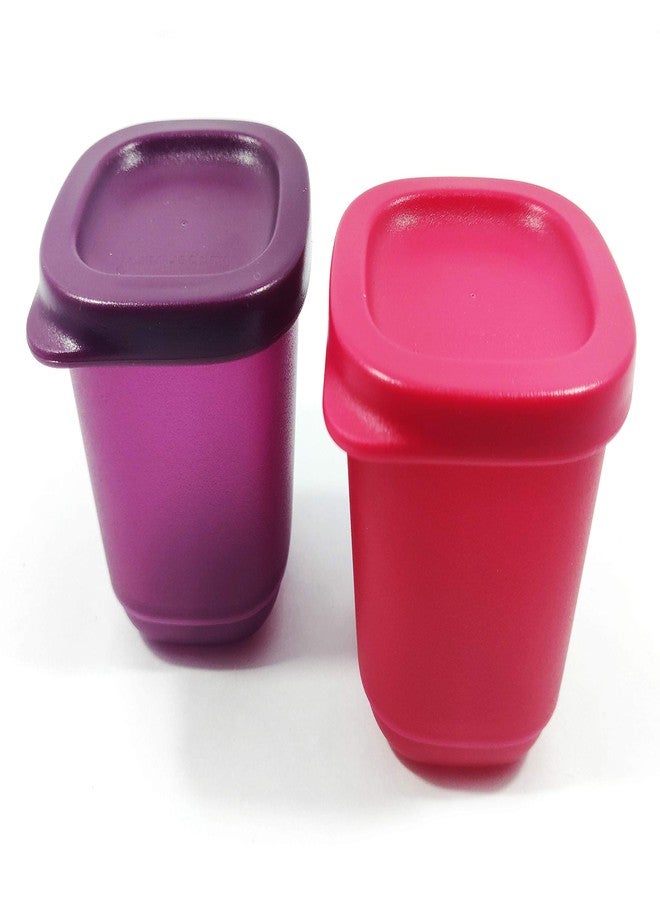 Tupperware Cubix Mini Take Away Plastic Container Set, 110 ml (Set of 2) with Free Handkerchief - Image 2